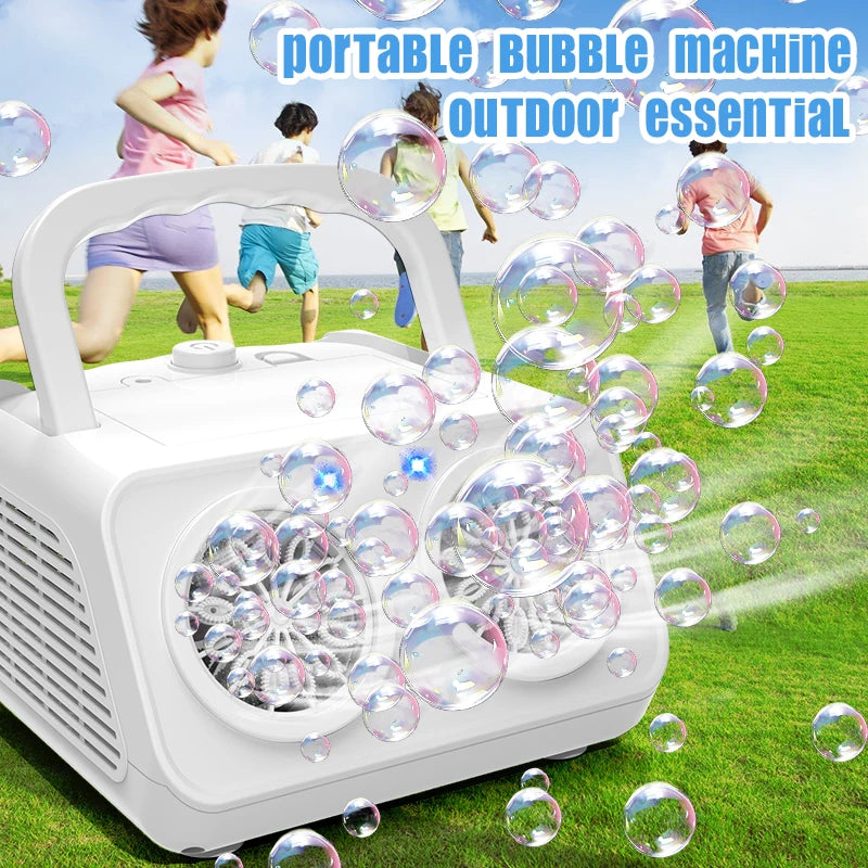 Handheld automatic bubble machine, children's portable bubble machine outdoor wedding game bubble water without battery