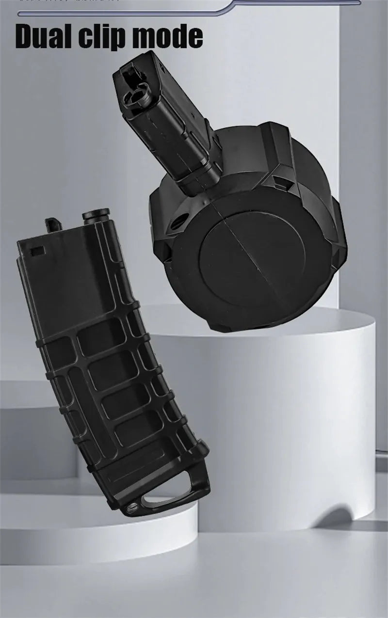 M416 Toy Gun 7.4V High-speed Burst Gel Ball With Orange Plug And Double Magazine For Outdoor Interactive Parent-child Games.