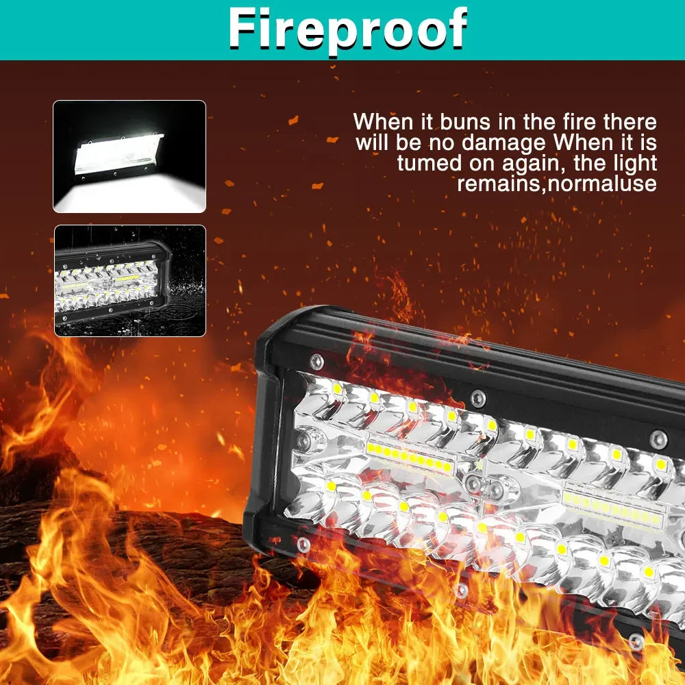 4/7/9/12/17/20 Inches Led Lightbar Vehicle 12V Work Light Bar Spotlight Boat Barra Led Driving Truck ATV SUV 4x4 Long Range