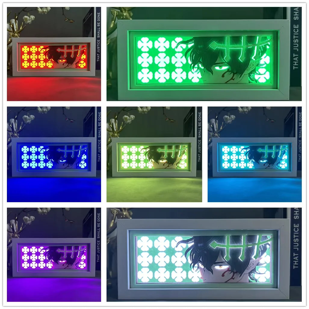 Led Anime Light Box For Bedroom Decoration Paper cut Shadow Box Birthday Gift Bedside Night Lamp