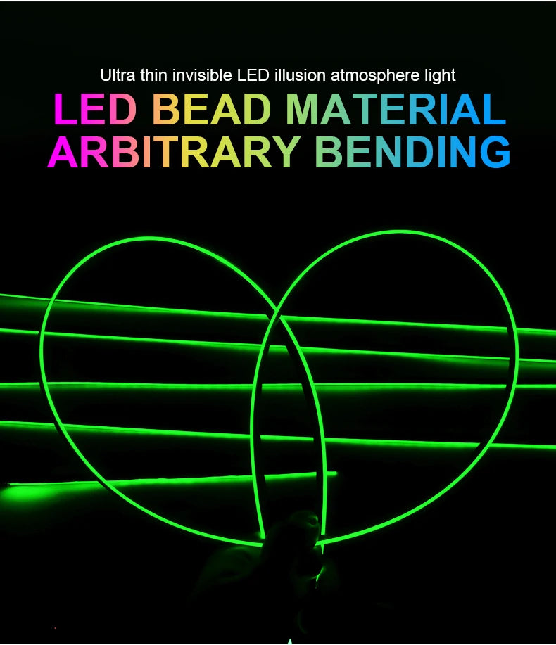 6/10/14/18 in 1 Led Car Ambient Lights RGB 213 64 Color Acrylic Strips Symphony Streamer Interior Rainbow Atmosphere Lamp Kit