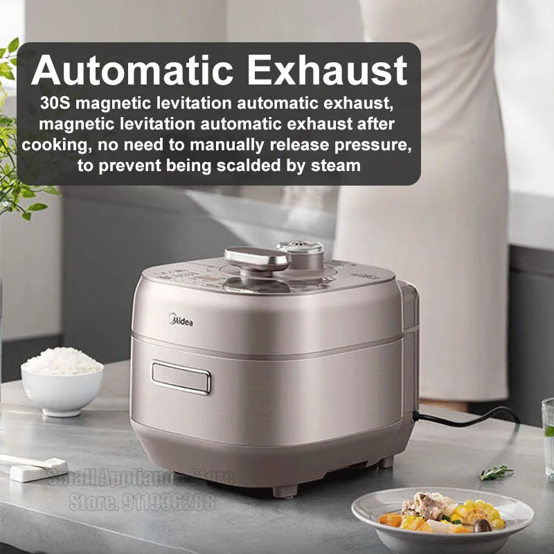 Midea Electric Pressure Cooker 5L Fast Cooking IH Rice Cooker Double Liner Multifunctional 220V Household Kitchen Appliances