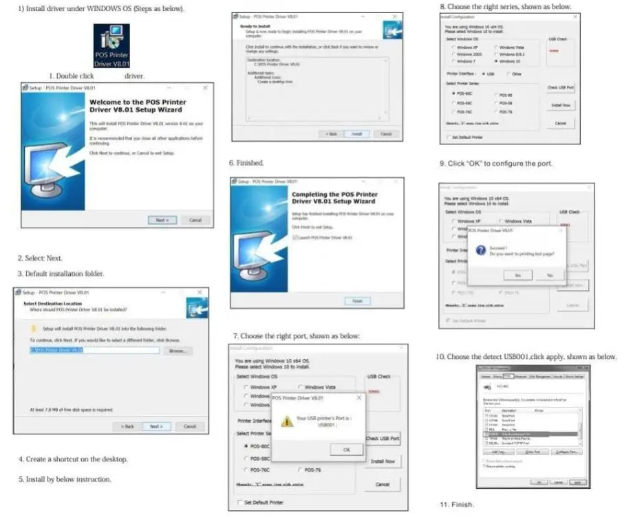 HZTZ 80mm Thermal Receipt Printer HZ-8360 Automatic Cutter Restaurant Kitchen POS Printer USB LAN Bluetooth
