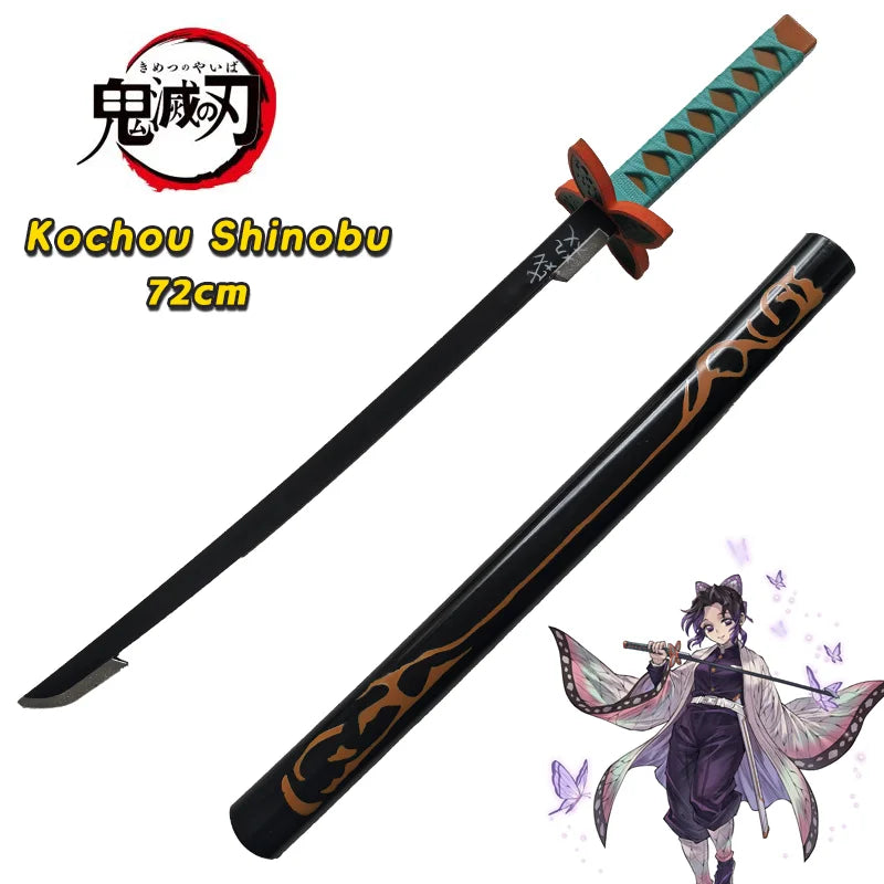 Demon Slayer Katana Original Assembled Anime Sword Cosplay Props Orange  Tomioka Giyuu Kamado Tanjirou  Swords 72cm