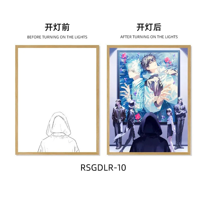 Link Click LED Light Box Painting Picture Frame Charles Lucas Jo  Anime peripherals Night Light Decoration Photo Frame Gift