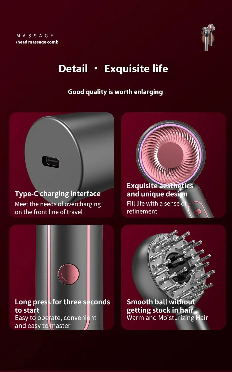 Scalp Massaging BrushShiatsu Hair Scalp Massager Electric Massager for Scalp & Hair Handheld Portable Massager Deep Muscle Relax