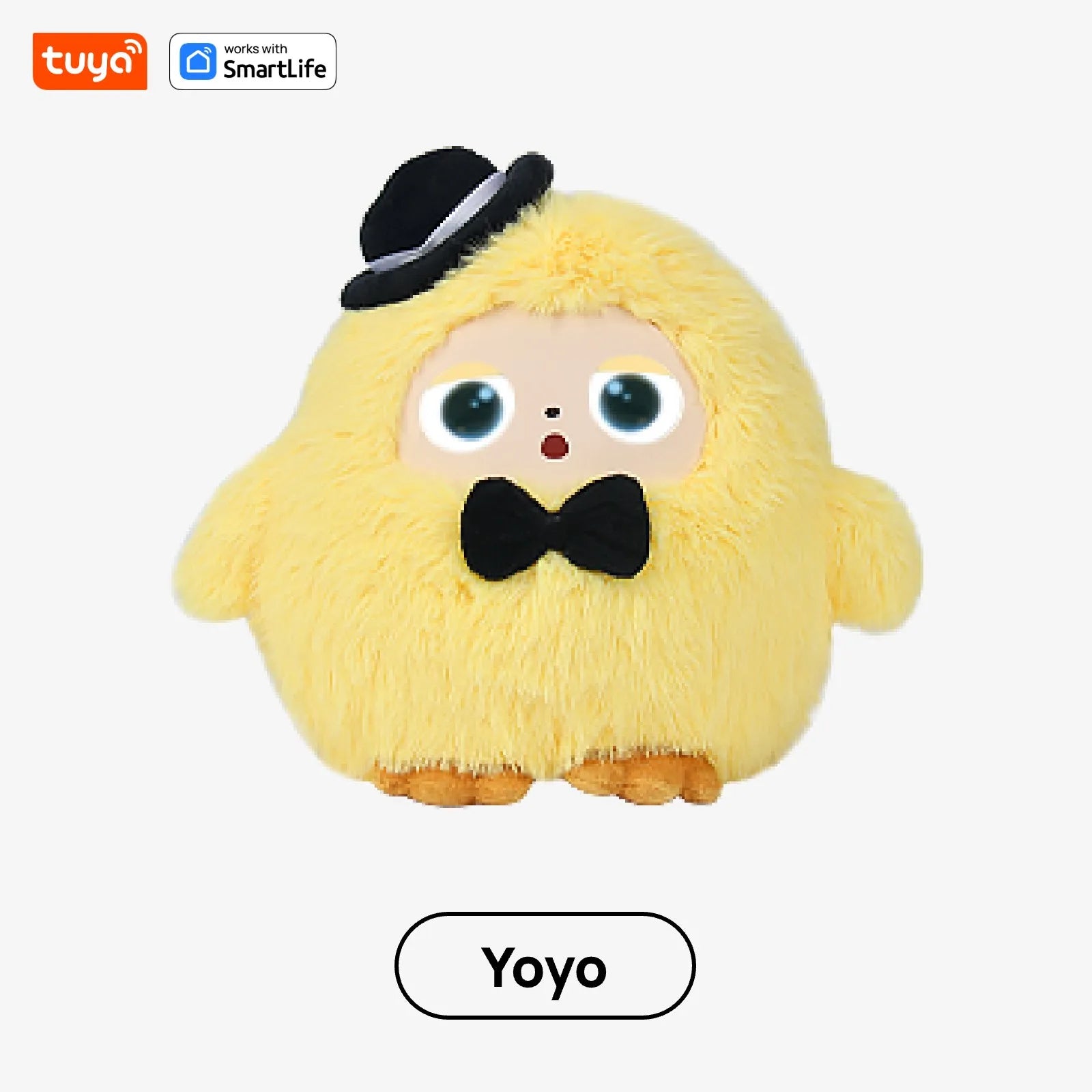 Cute Yoyo: AI Plush Robot Smart Interactive Toy w/LED Eyes&Voice Control, USB Rechargeable Companion for Kids Gifts/Smart Home