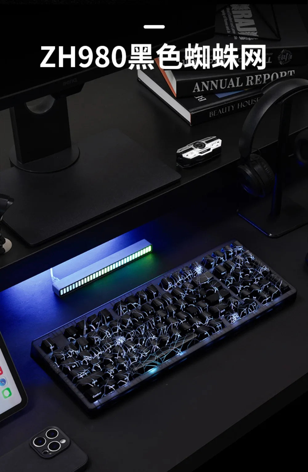 ZORNHER Zuohe ZH980 Mechanical Keyboard Custom RGB Gasket 3mode Hot Swap bluetooth wireless keyboard Desk gaming accessories