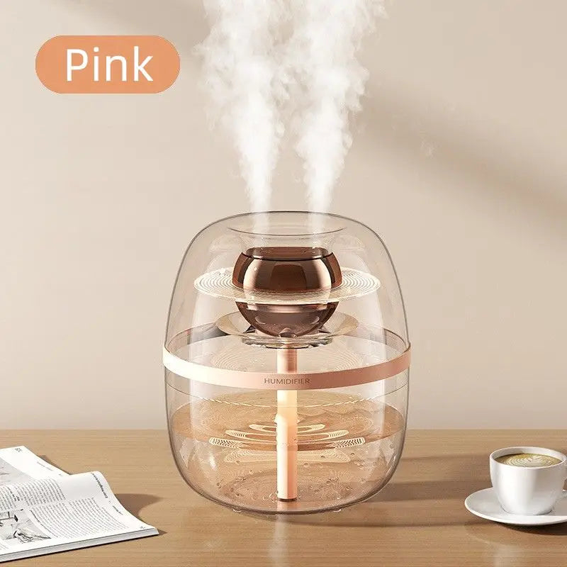 MSS 2-in-1 Air Purifier Cool Mist Humidifier - Double Nozzle & Night Light, Ideal for Bedroom, Living Room & Office Desktop