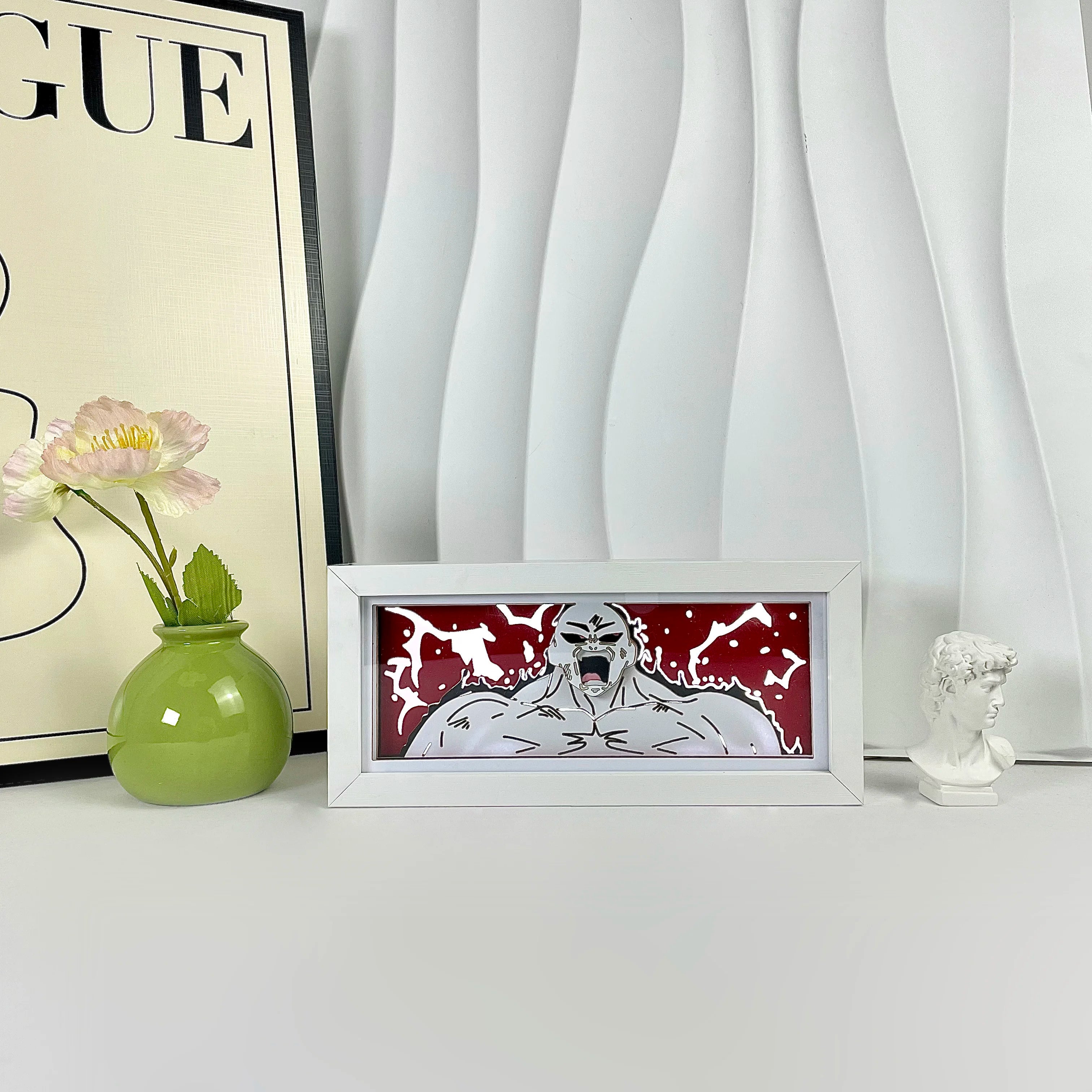 Anime Light Box Led Strip Lights Anime Eyes Shadow Box Picture Frame 3D Paper Carving Usb Table Lamp Mood Light Room Decor Gift