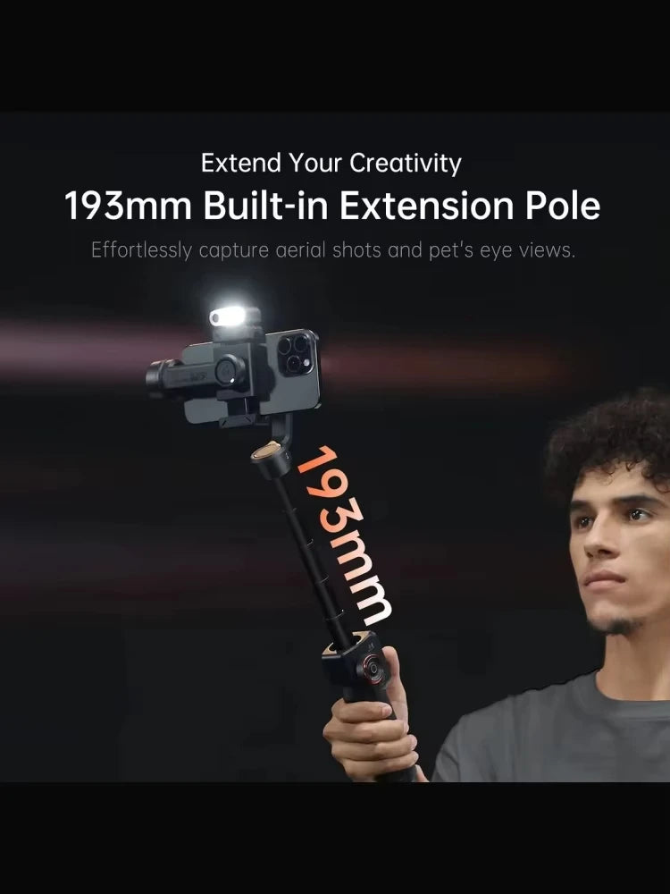 Hohem iSteady  M6 3-Axis Handheld Stabilizer hohem m7 Gimbal for Smartphone w Magnetic Fill Light Face Tracking pk weebill m7