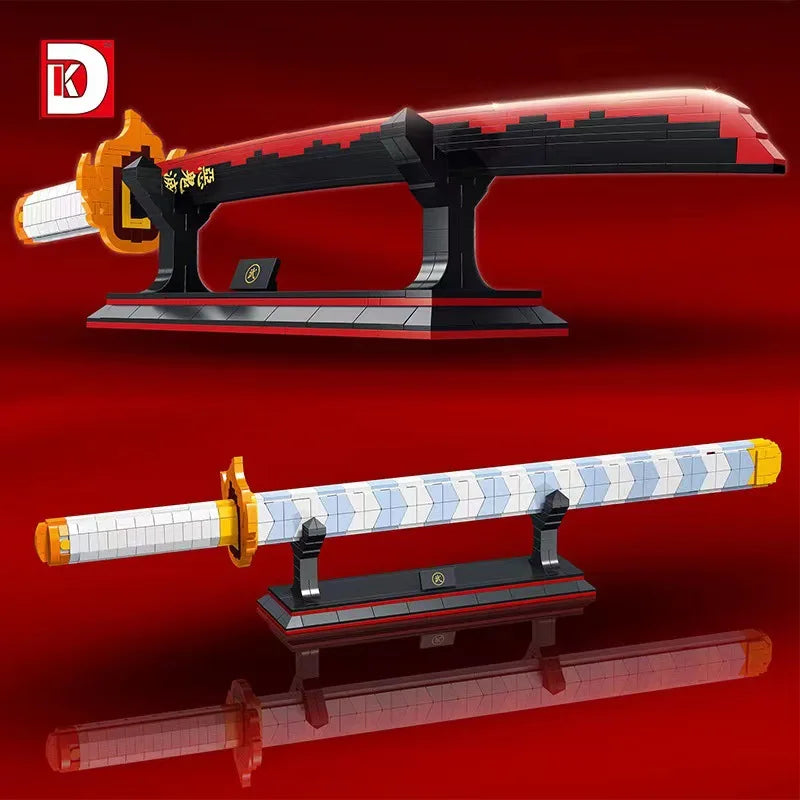 Demon Slayer OneMOC Piece Katana Luminous Sword Building Blocks Diy Model Educational Toy Assembly Weapon Toy Brick for Children