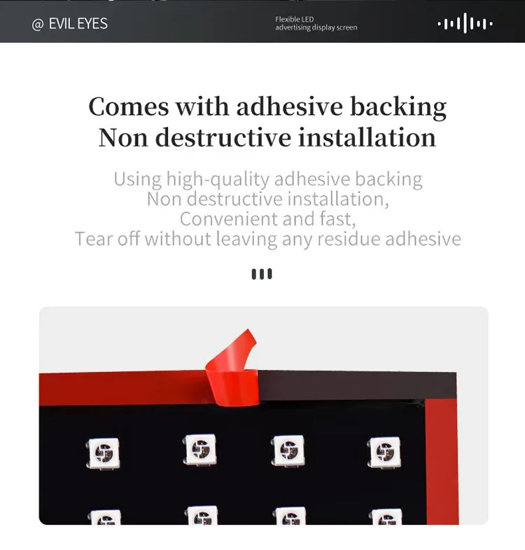 Devil's Eye Truck Windshield Remote Control Flexible Led Eye Animation Display Smart Scrolling Message Eye Soft LED Sign Board