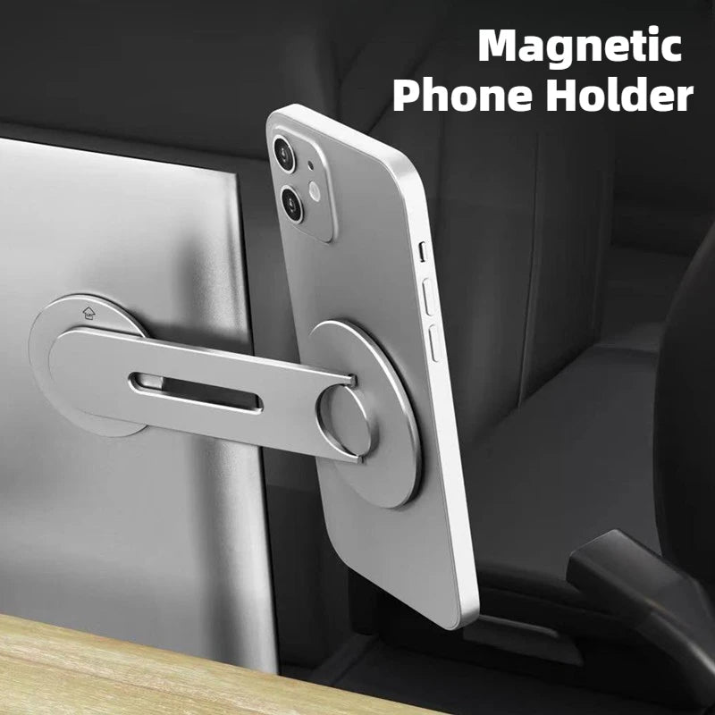 Universal Car Mobile Phone Holder Invisible Foldaway Car Magnetic New Laptop Side Mount Floating Screen Vehicle Hidden Bracket