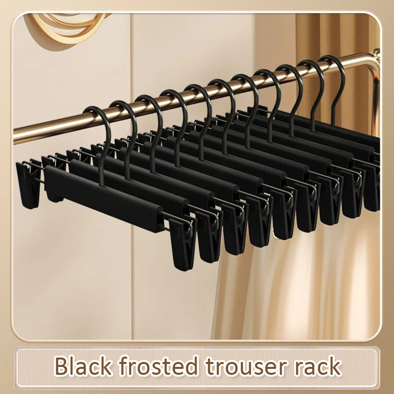 5/10PCS Pants Hanger Adjustable Clips Space Saving Anti-Slip Metal Rack Women's Skirt Clothes Organizer Socks Lingerie Racks