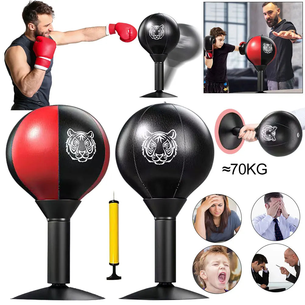 Boxing Bag Heavy Duty Stress Relief Desk Boxing Punch Ball Free Standing Stress Buster Funny Toys for Kids Coworkers and Friends