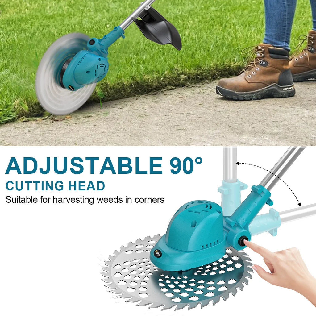 Gisam 10Inch Brushless Electric Lawn Mower Foldable Cutter Cordless Garden Grass Cutting Trimmer Tool For Makita 18V Battery Pin