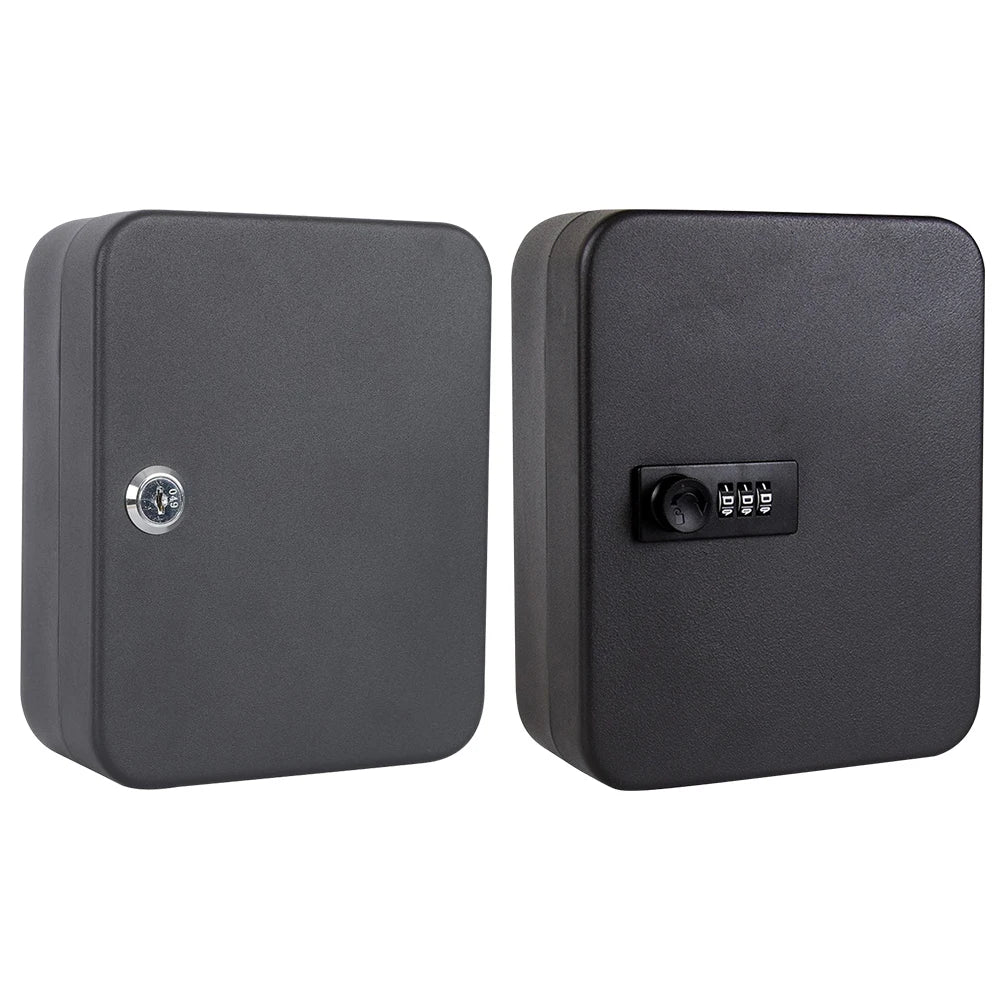 Combination Key Cabinet 20 Key Hooks Key Box Wall Mounted with Key/Code Lock Locking Key Organizer Key Cabinet Security Lock Box