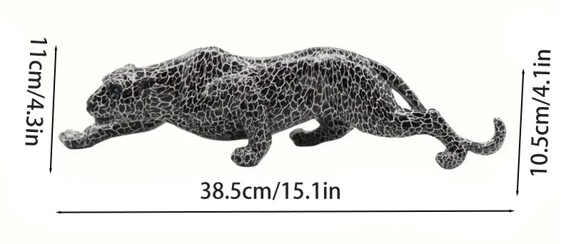 Resin Cheetah Fiugrine Modern Creative Leopard Decorative Sculpture Panther Statue Home Bar Living Room Study Room Decor Gift