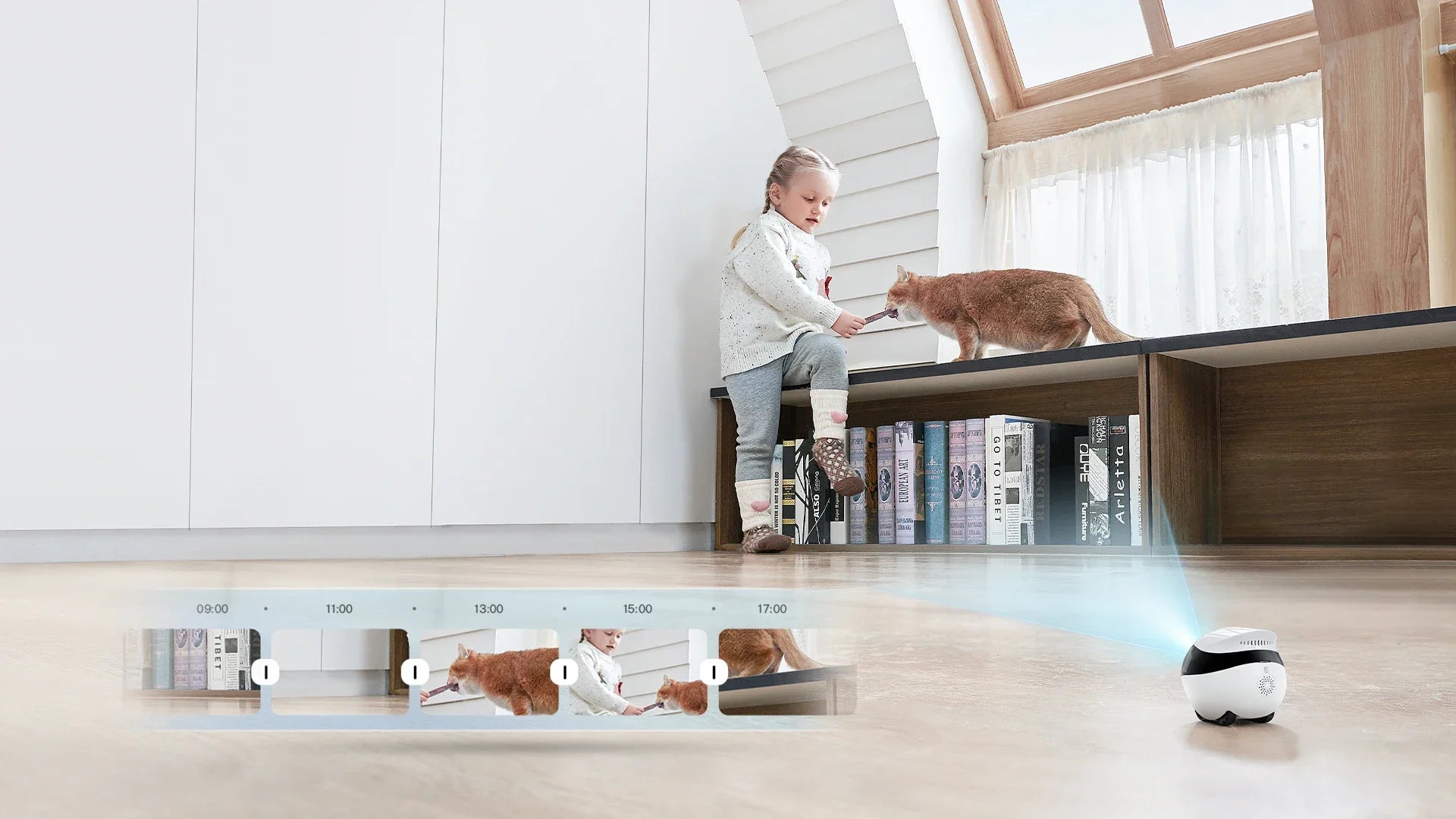 Enabot EBO AIR 2 Companion Robot 2K Home Security Pet Camera Night Vison Wireless APP Remote Control for Dog Cat Baby App Contro