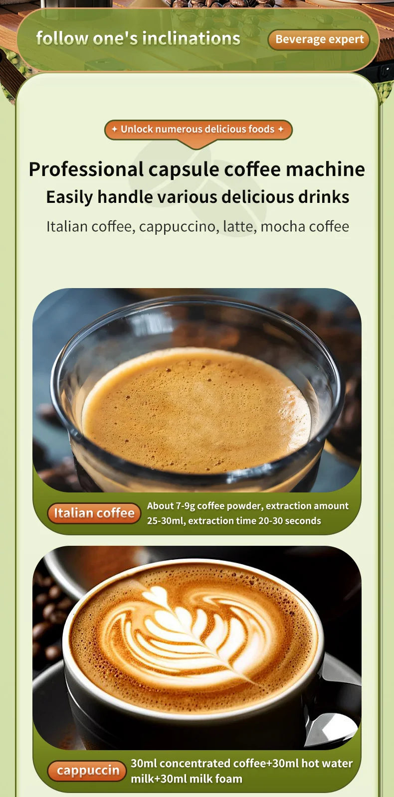 2-in-1 Wireless Electric Espresso Coffee Machine for Car & Home Camping Portable Coffee MakerCapsule Powder Travel Coffee Maker