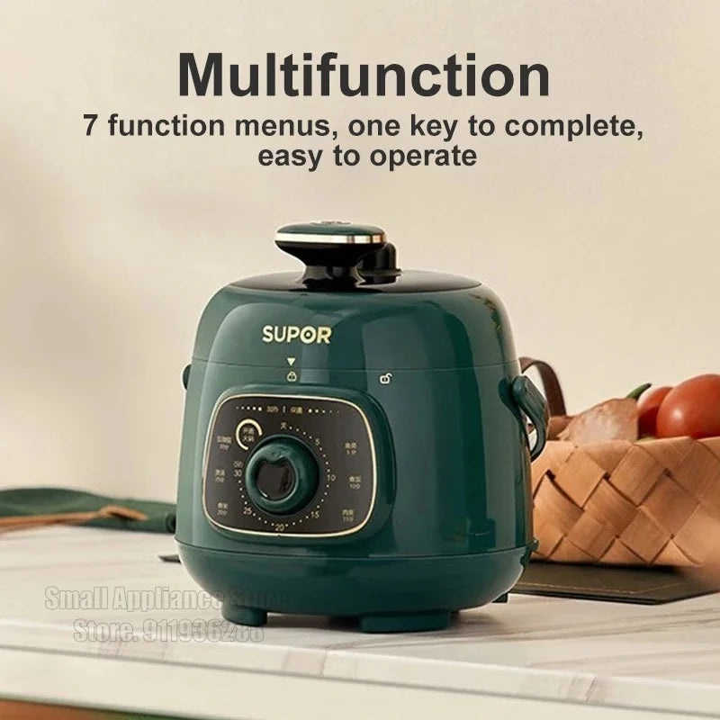 SUPOR Electric Pressure Cooker 1.8L Rice Cooker 70KPA Multifunctional 220V Household Kitchen Appliance For Dormitory Office