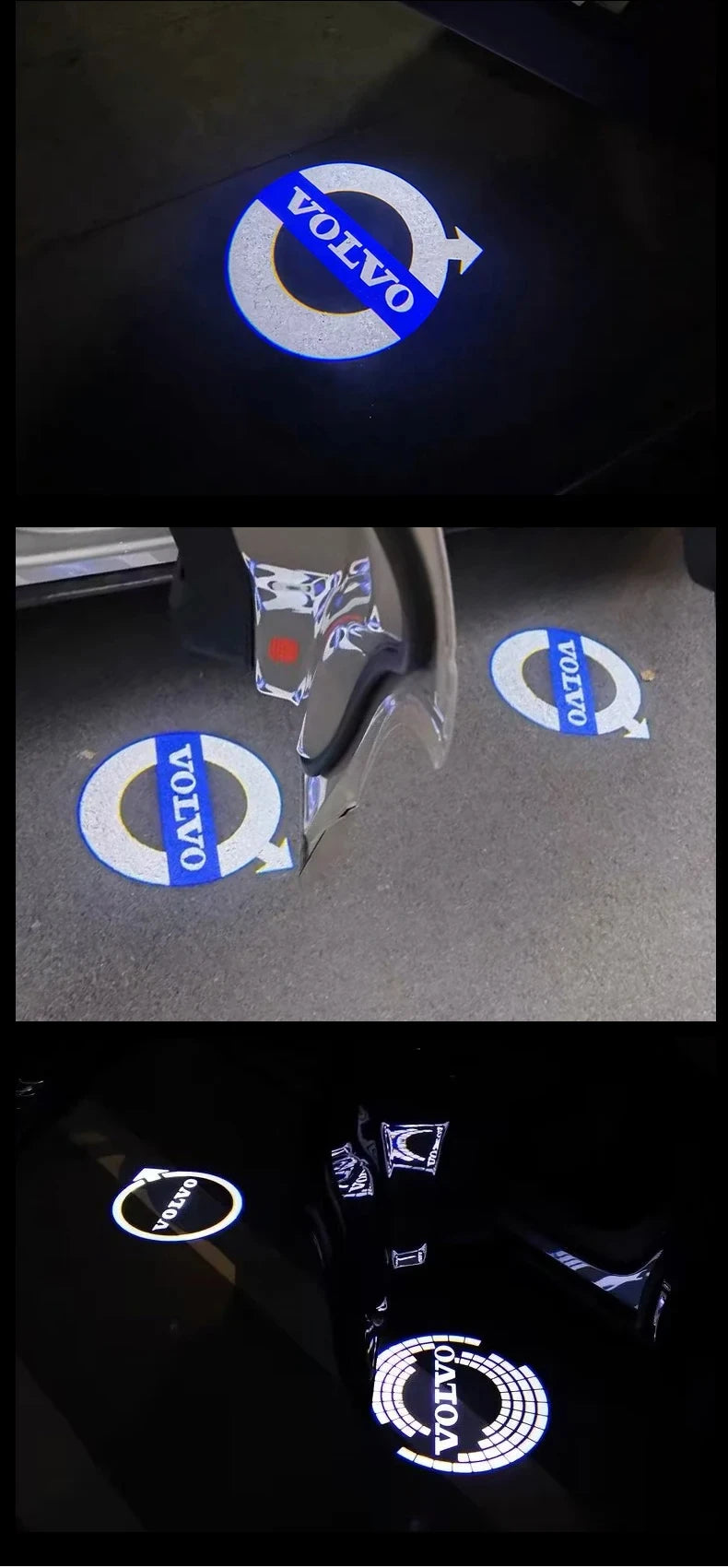 2Pcs Car Led Door Welcome Light Projector Ghost Shadow Lamp For Volvo S90 XC40 XC90 XC60 S60 V90 V60 2025 Polestar Accessories