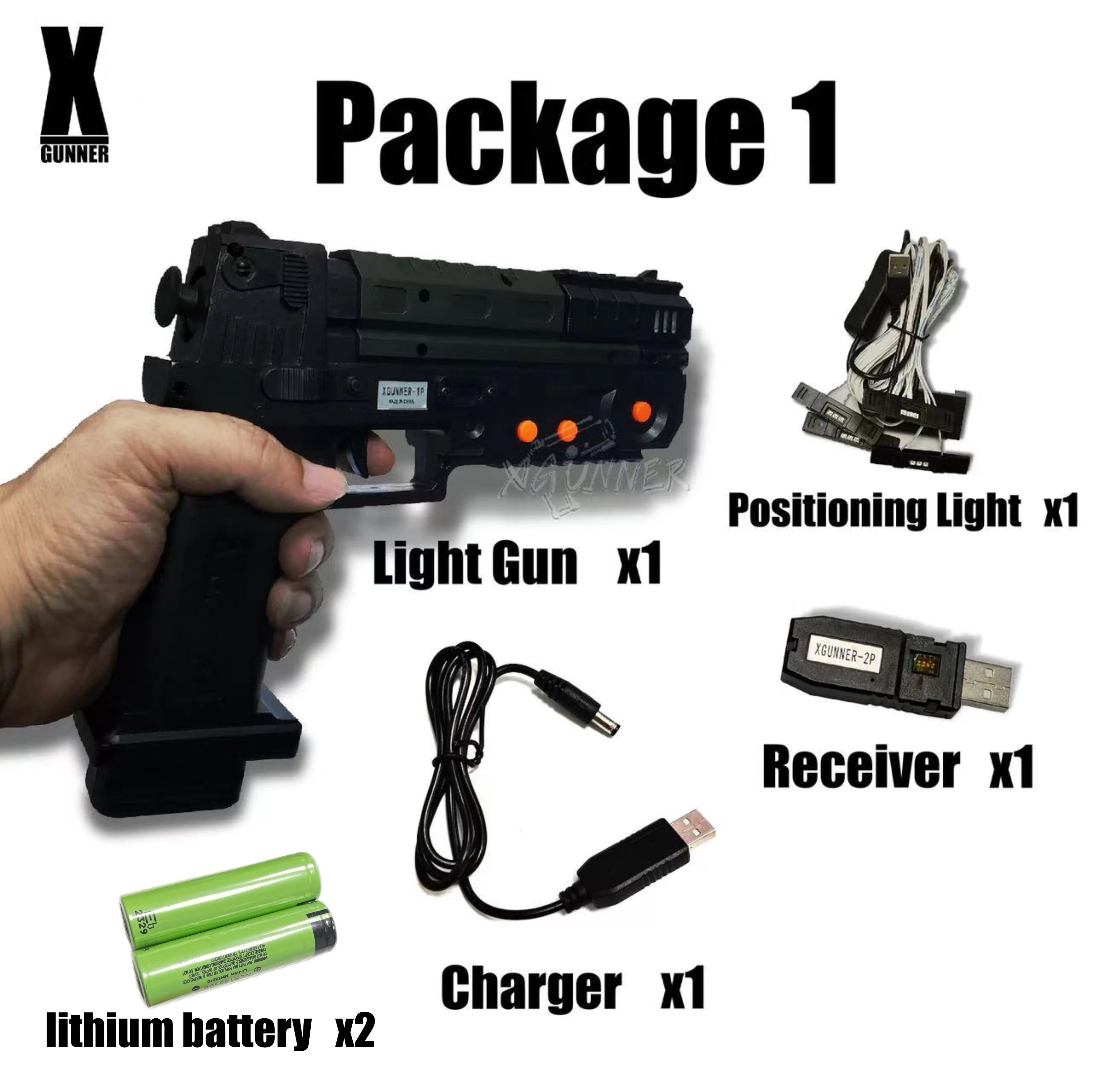 XGUNNER 2.4G wireless gaming light gun，Somatosensory gun，Functions far exceed GUN4IR，Support multiple people to play together