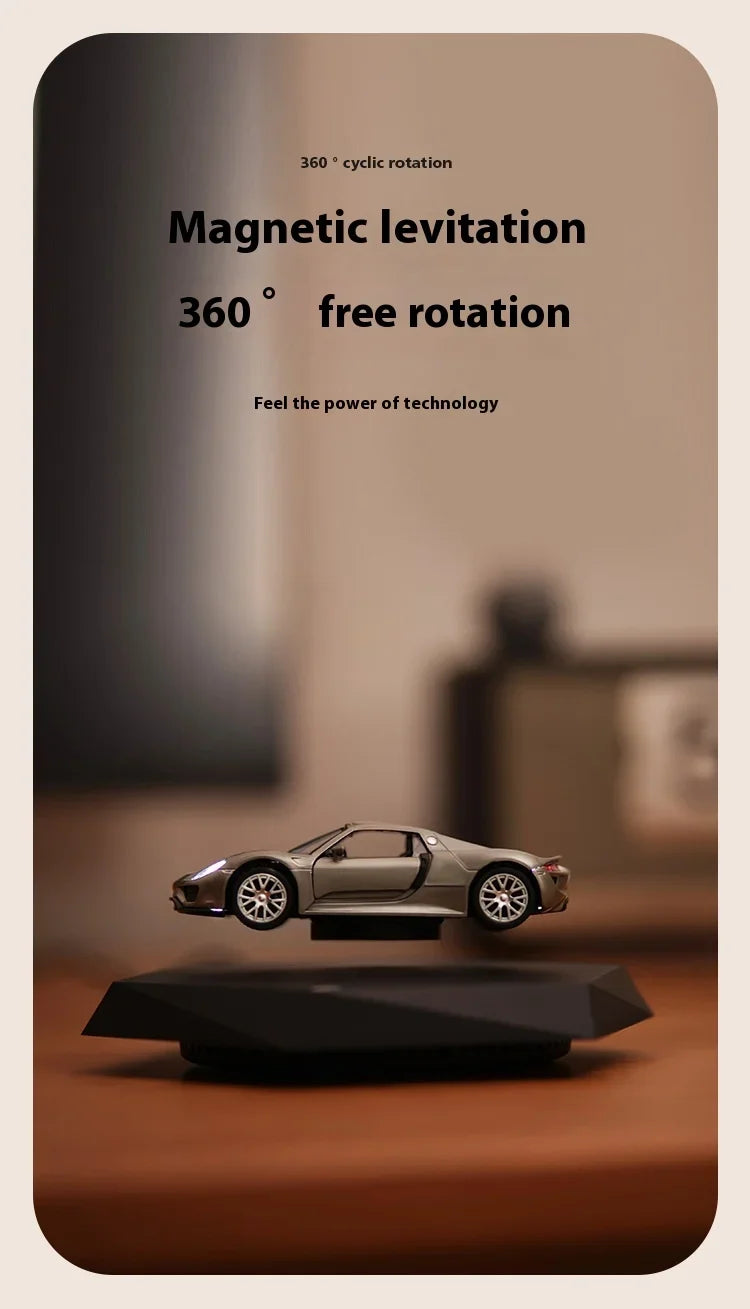 Magnetic Levitating Car with Metal Base, 360° Free Rotation, Home Office Docoration, Unique Business Gift, Creative Gift