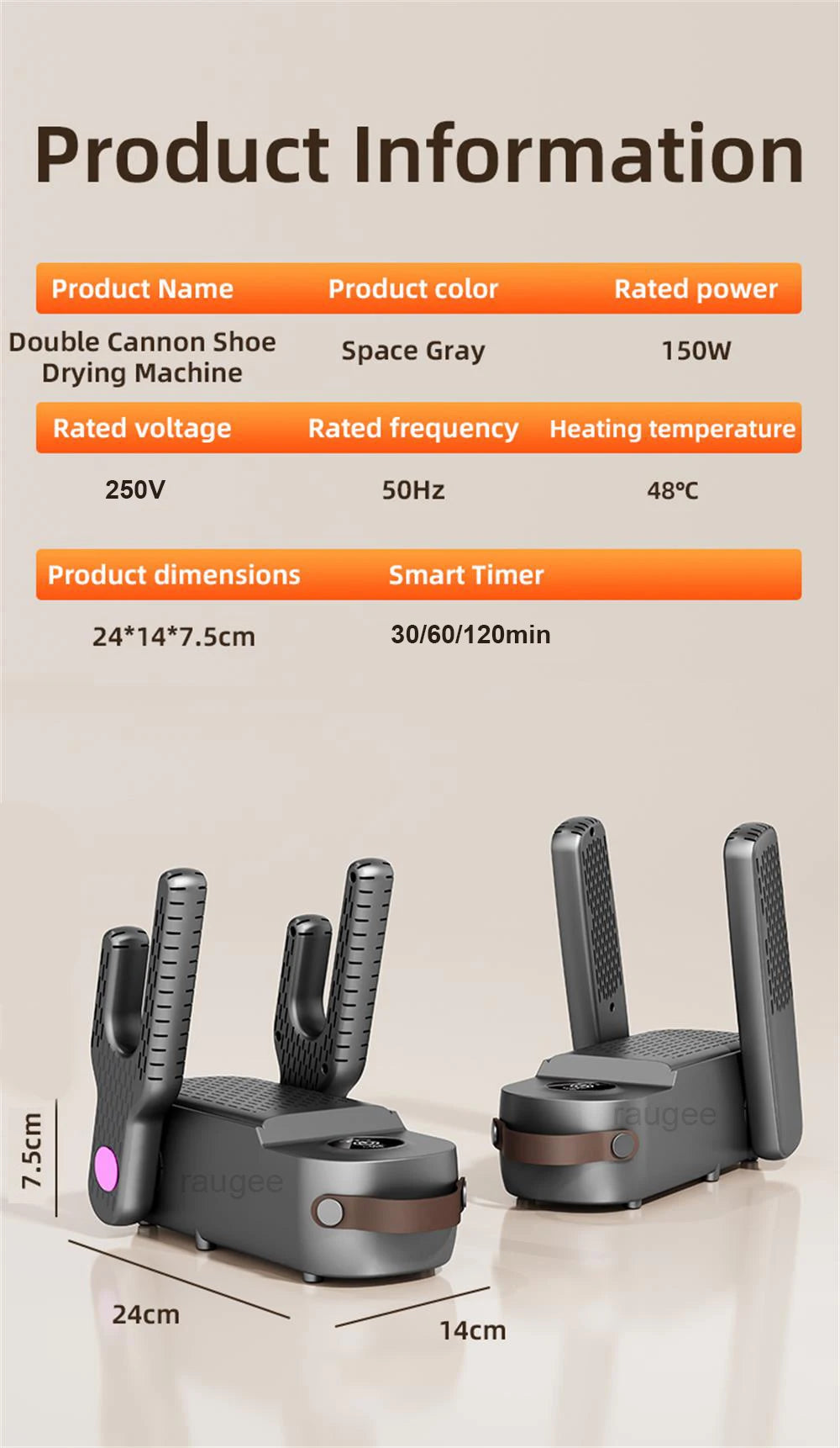 Footwear Dryer Dual Bracket Electric Shoe Dryer Fast Drying for Shoes Socks Gloves Football Boots Dryer Footwear Dryer