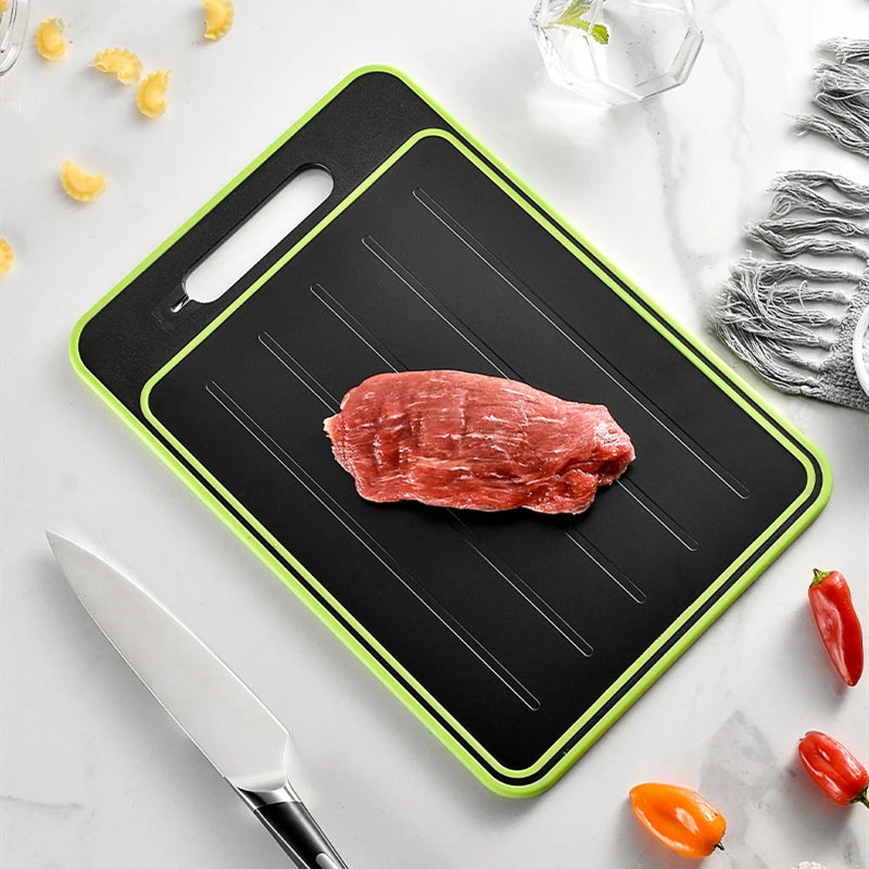 Double-side Cutting Board With Defrosting Function Chopping Board Kitchen Grinding Cutting Board With Knife Sharpener