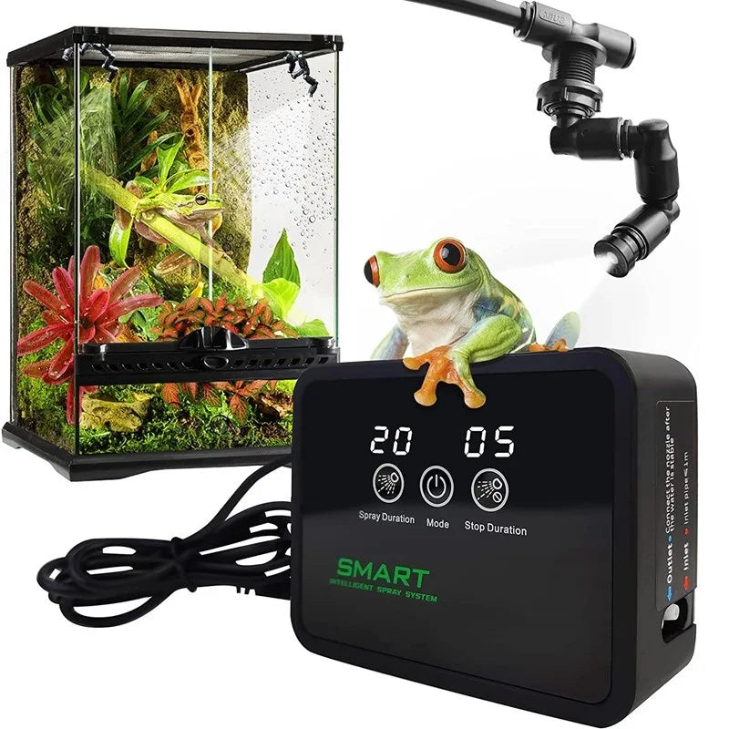 Terrarium Fogger Misting System Rainforest Sprayer Indoor Plant Watering System Automatic Misting for Reptiles Chameleons Herbs