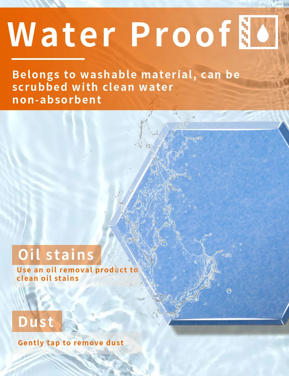 TOUO Sound Absorbing Panel 6 Pcs High-Density Material Home Accessories Noise Insulation For Walls Drum Room Acoustic Treatment