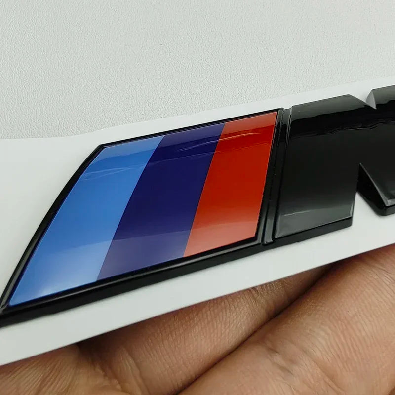 BMW M Tri-Color Emblem Badge for 1/3/5/7 Series X1 X3 X5 X6 Waterproof Fender & Trunk 3D Logo Sticker M Sport Car Accessories