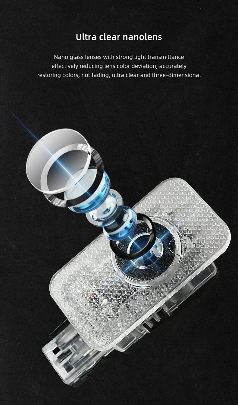 2Pcs Car Led Door Welcome Light Projector Ghost Shadow Lamp For Volvo S90 XC40 XC90 XC60 S60 V90 V60 2025 Polestar Accessories