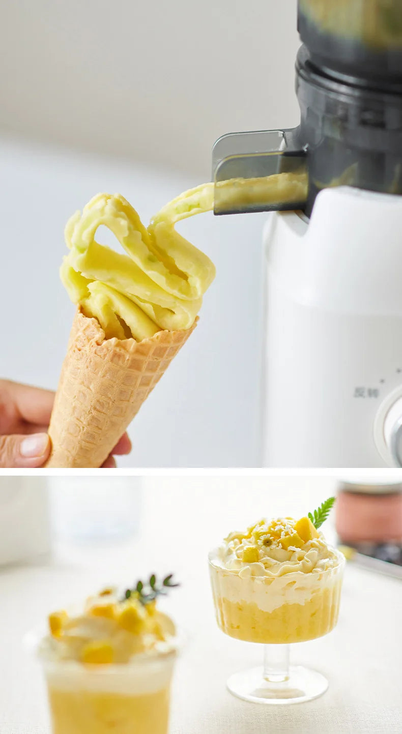 Large-Caliber Juicer Household Automatic Juicer Low-Speed Slag Juice Separation Food Grade 304 Stainless Steel Easy to Clean