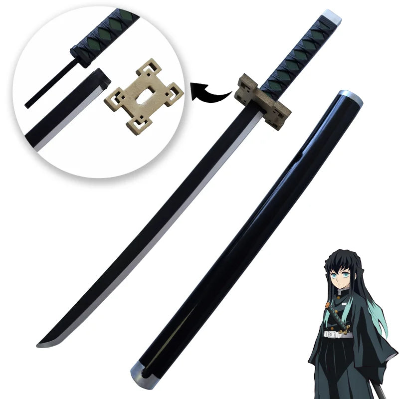 Demon Slayer Katana Original Assembled Anime Sword Cosplay Props Orange  Tomioka Giyuu Kamado Tanjirou  Swords 72cm