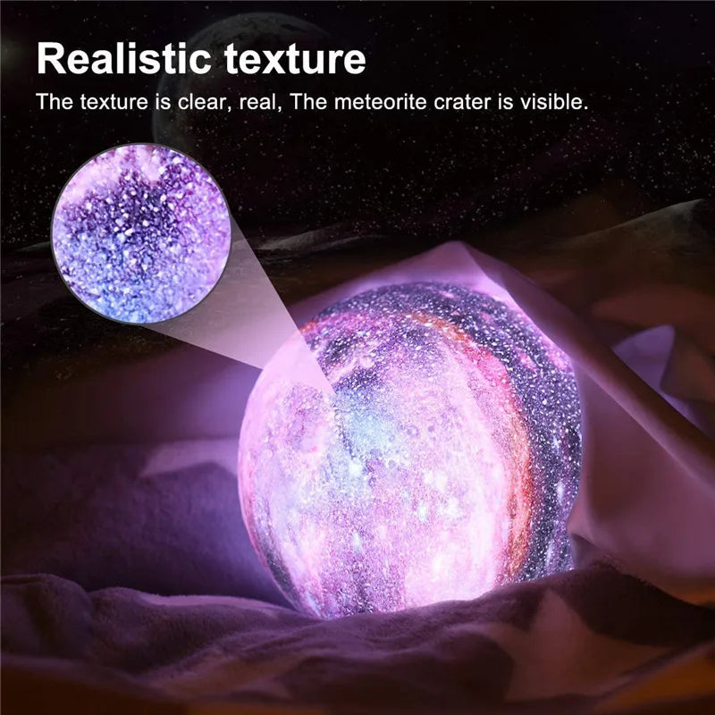 3D Print Moon Lamp 16 colors Remote LED Night Light Rechargeable Atmosphere NightLight Indoor Room Bedroom Decor Chirstmas Gifts