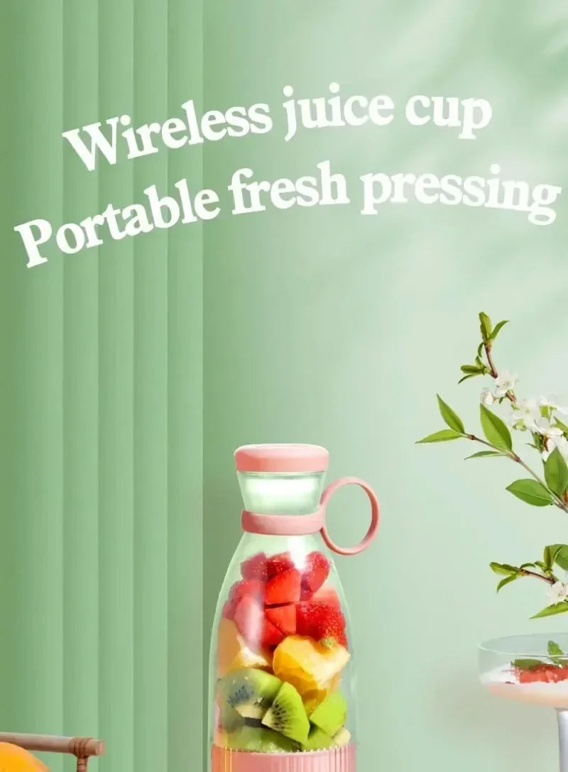 Mini Juice Blender Portable Electric Juicer Bottle 6 Blades Shake Orange Lemon USB Charging Fruit Mixer Fresh Squeezer Machine