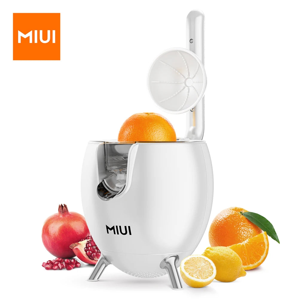 Electric Stainless Steel Citrus Juicer, Orange Lemon Set Juicer with 2 Cones, BPA-Free and Easy to Clean, Powerful 850W, White