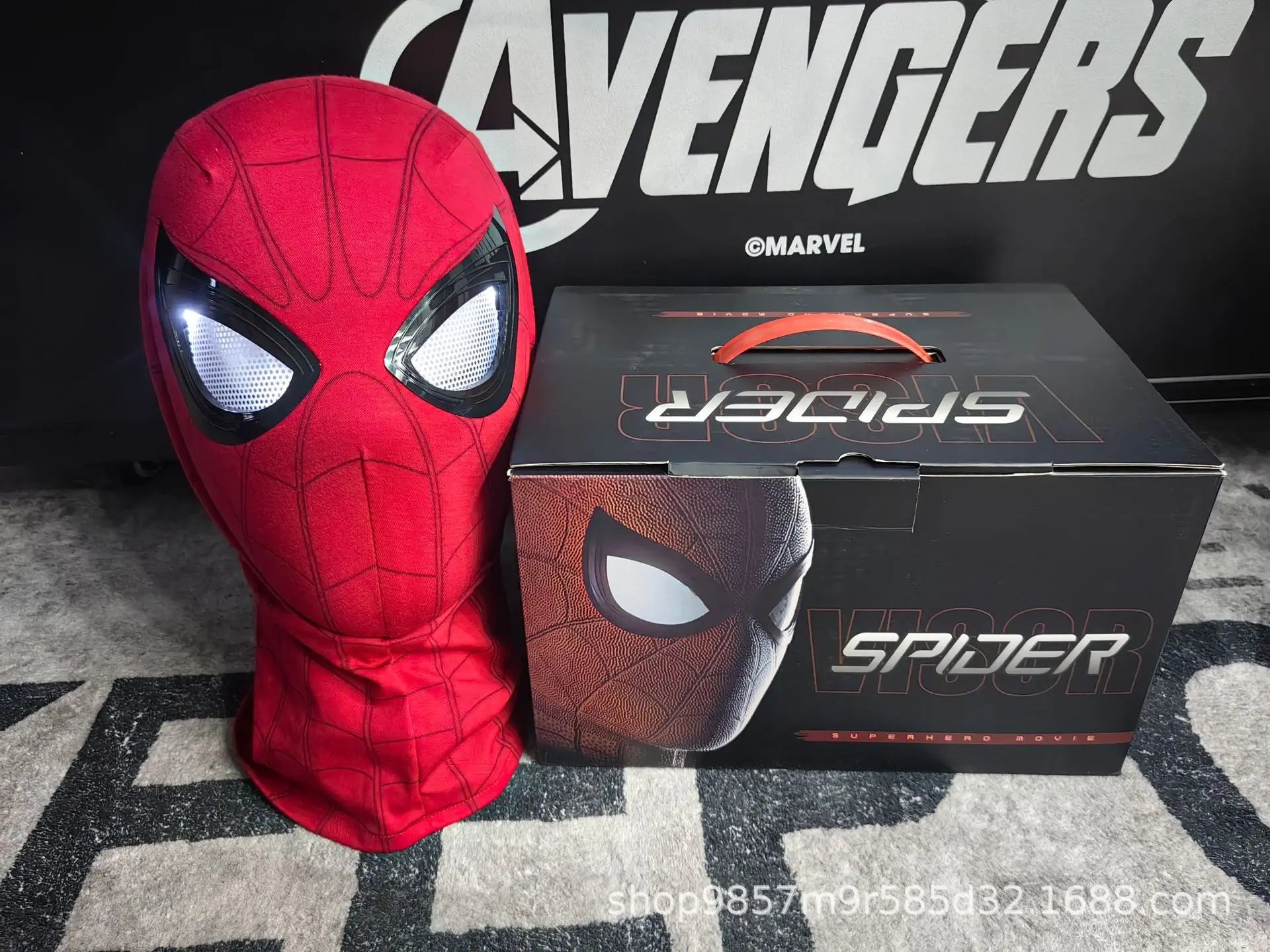 Marvel Mascara Miles Spiderman Headgear Cosplay Moving Eyes Electronic Mask Spider Man 1:1 Remote Control Toys For Adults Gift