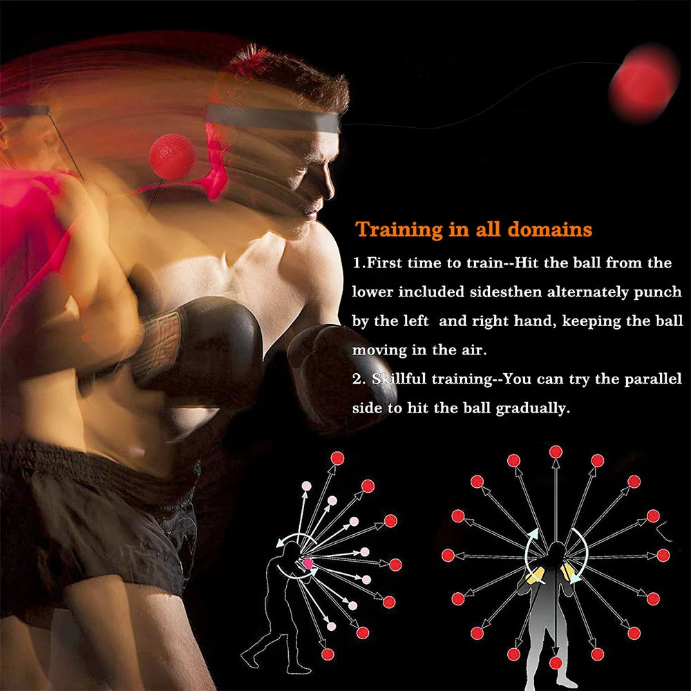 Boxing Speed Ball Reaction Ball Magic Ball Head-mounted Decompression Venting Fighting Reaction Training Fitness Boxing Speed