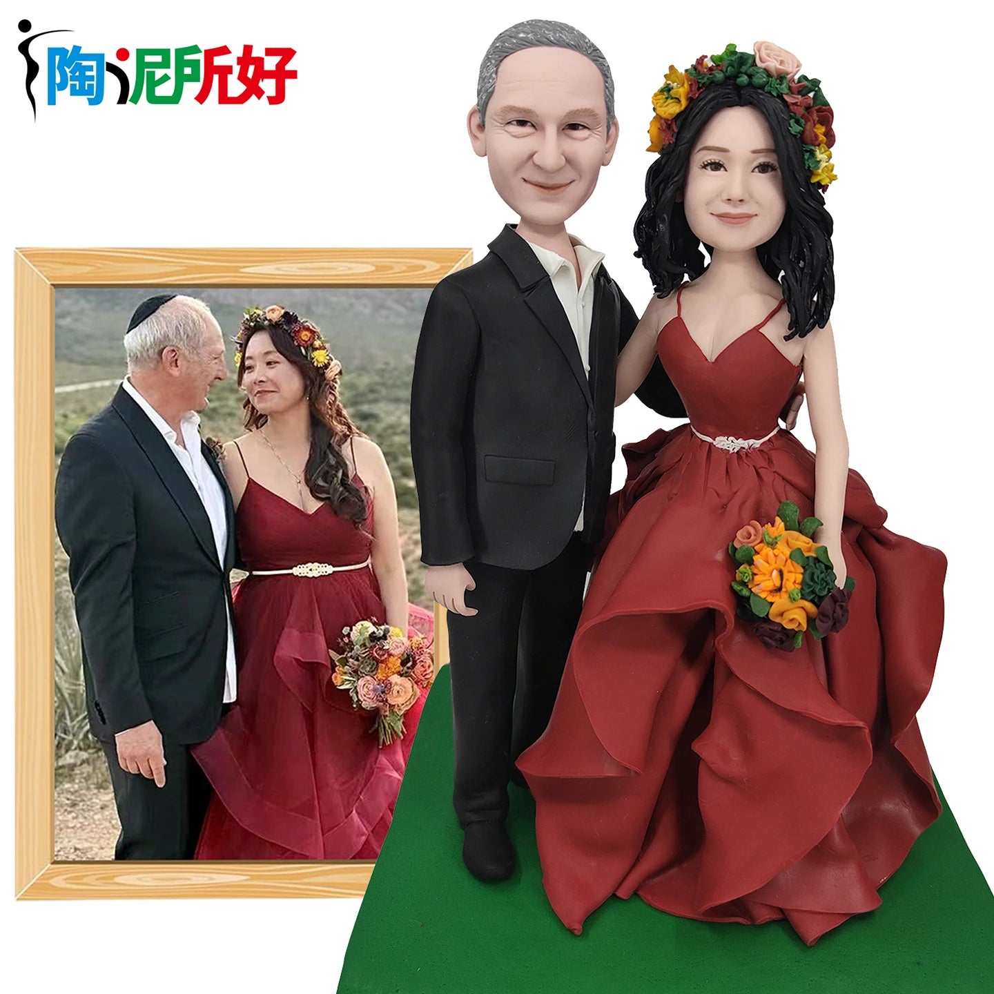 Custom Bobblehead Figurines,Full Body Customization Ai Figure,Personalized 3D Clay Doll Based on Picture,Christmas Gift For wife