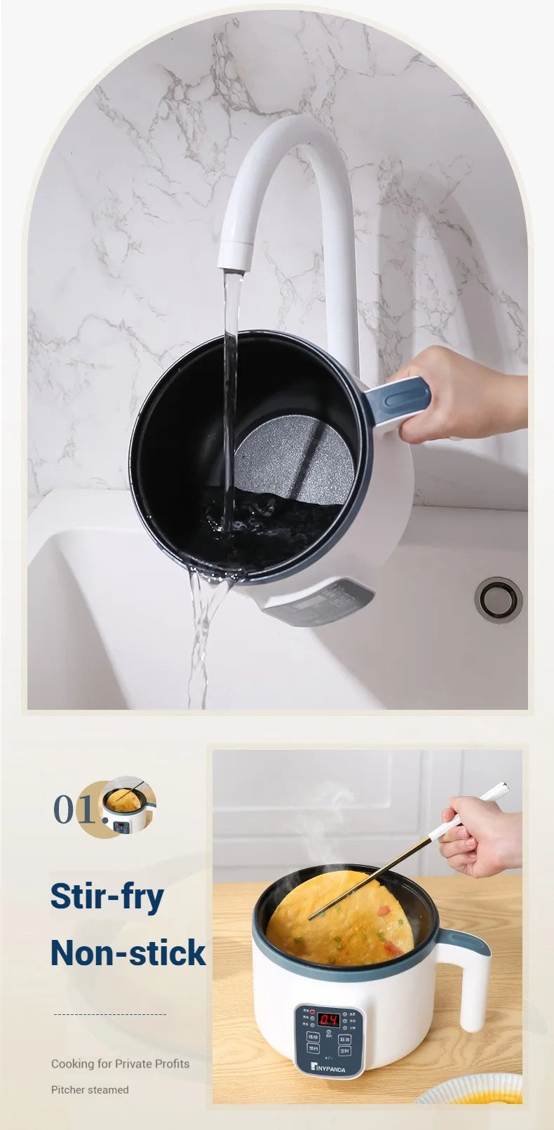 Mini Electric Rice Cooker Single Double Layer  Intelligent Automatic Home Kitchen Cooker 1-2 People MultiCooker Steamed Rice Pot