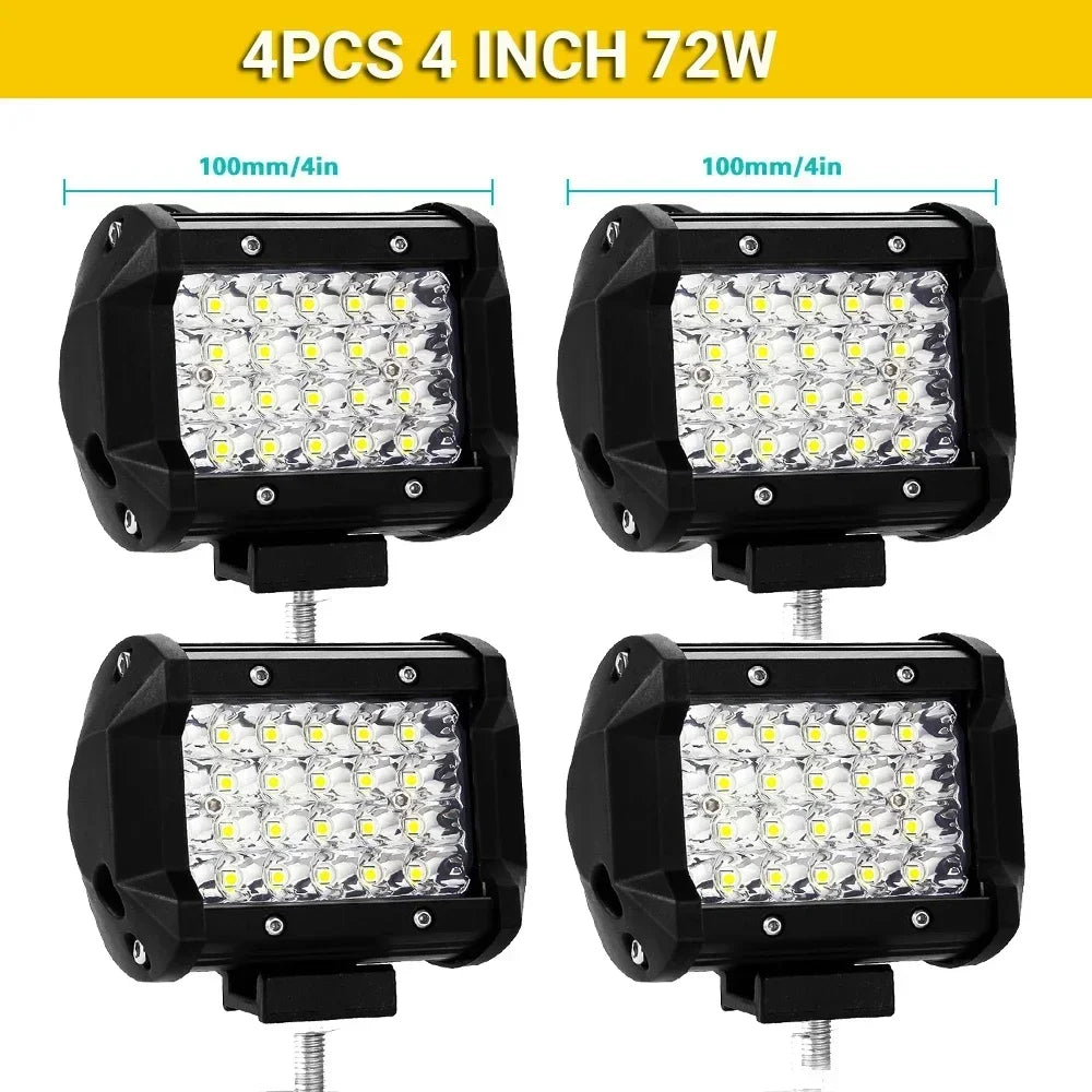 4/7/9/12/17/20 Inches Led Lightbar Vehicle 12V Work Light Bar Spotlight Boat Barra Led Driving Truck ATV SUV 4x4 Long Range