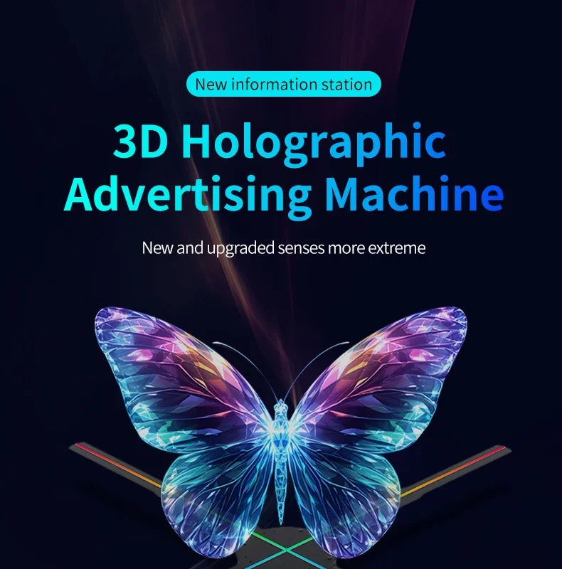 3D Hologram Fan LED Illuminated Sign Holiday Advertising Lights WIFI Remote Control Display Image Video Hologram Projecter