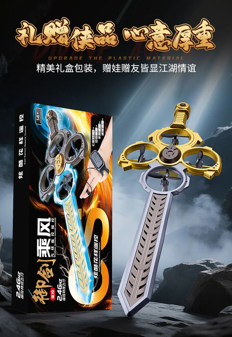 Hot Gesture Remote Control Flying Sword Flying Aircraft Flying Sword Stunt Aircraft Rolling One Key Lift Boy Christmas Toy Gift