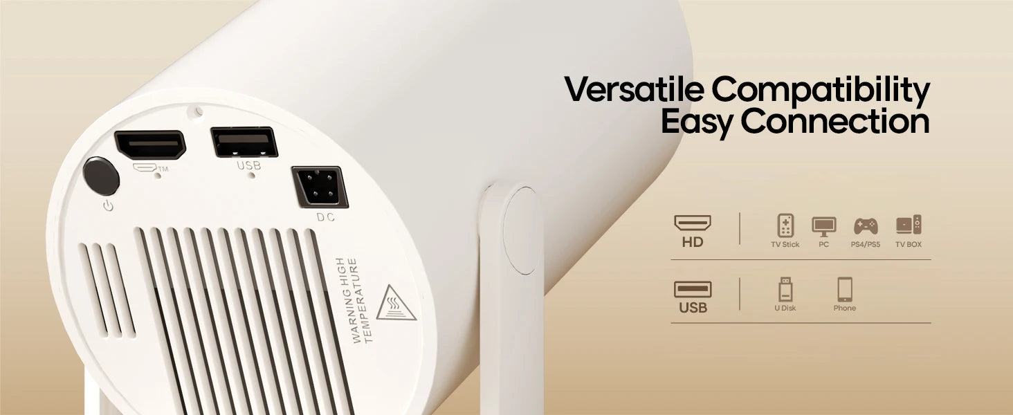 Magcubic HY300 Pro+ 4K Android 11 Portable Projector 8000 Lumens WiFi 6 BT5.4 Outdoor Theater 5W HiFi Speaker 720P HD Supported