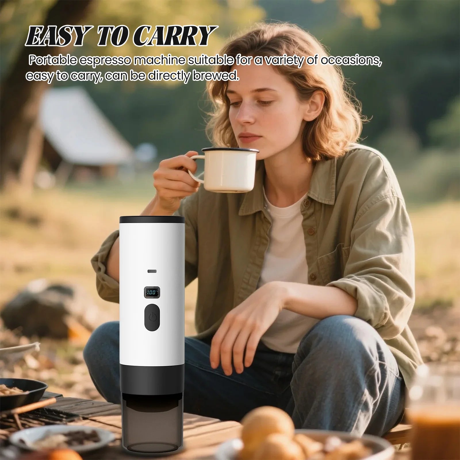 Portable 3-in-1 Coffee Maker, 20Bar USB Espresso Machine for Travel Car Home, Fast Heating Compact Design
