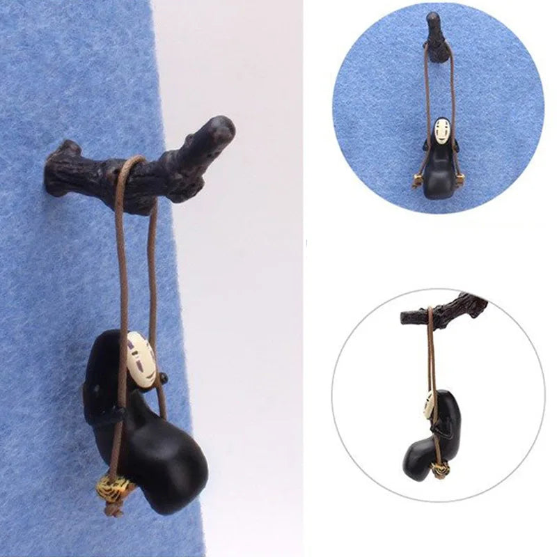 Spirited Away No-Face Swinging Car Charm Hanging Ornament Rearview Mirror Decoration Anime Themed Car Accessory